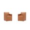 Manhattan Comfort Anna Square Faux Leather Dining Chair in Saddle - Set of 2 2-DC058AR-SA - alternate 1